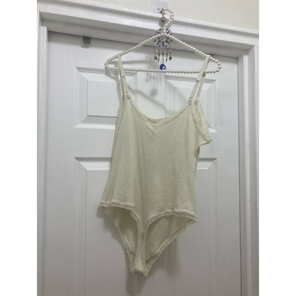 Retired Skims Size 3X NWT Lace Logo Cami women’s Bodysuit Bone Pointelle - Picture 5 of 8